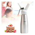 Garrafa Sifão Chantilly 500 Ml Kit Com 10 Cápsulas N2o Genuinos Prateado