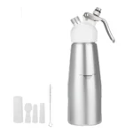 Garrafa Sifão Chantilly 500 Ml Kit Com 10 Cápsulas N2o Genuinos Prateado