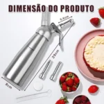Garrafa Sifão Chantilly Profissional 500ml Alumínio