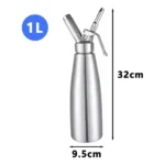 Garrafa Sifão De Chantilly Profissional 1 Litro Alumínio