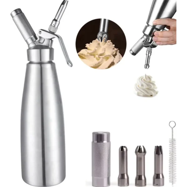 Garrafa Sifão De Chantilly Profissional 1 Litro Alumínio