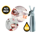 Garrafa Sifão SIFG-001 Chantilly Gourmet Profissional 500ml 3 Bicos Haüskraft