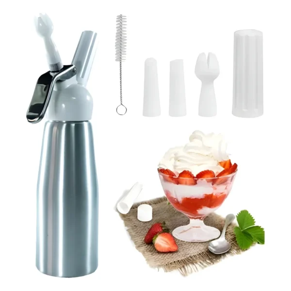 Garrafa Sifão SIFG-001 Chantilly Gourmet Profissional 500ml 3 Bicos Haüskraft