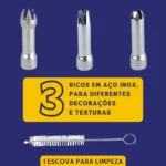 Garrafa Sifão SIFG-001 Chantilly Gourmet Profissional 500ml 3 Bicos Haüskraft