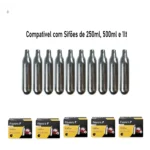 Gás Chantilly Moscow Mule Garrafa Sifão Kit 50 Capsulas N2o