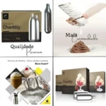 Gás Chantilly Moscow Mule Garrafa Sifão Kit 50 Capsulas N2o
