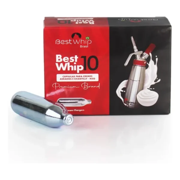 Gás Para Sifão De Chantilly Bestwhip 10 Cápsulas