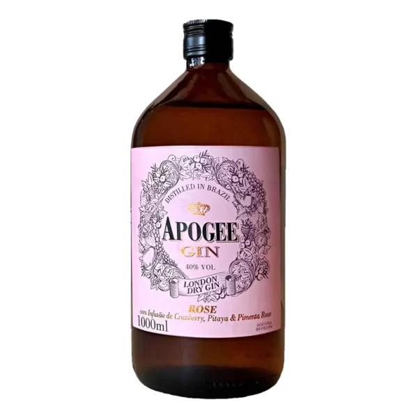 Gin Rosé London Dry Teor Alcoólico De 40% Garrafa Com 1L Apogee