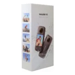 Insta360 X3 5.7K 360° 72MP Câmera de Ação com Vídeo HDR ativo Câmera de Lente Única, à Prova D'água, Estabilização FlowState, Tela Sensível ao Toque de 2,29", Edição com IA, Para Motocicletas, Esporte