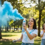 Jato Em Pó Chá Revelação Lança Pó Azul Rosa Colorido Power