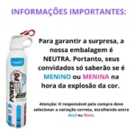 Jato Em Pó Chá Revelação Lança Pó Azul Rosa Colorido Power