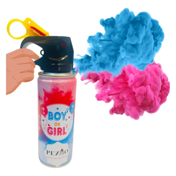 Jato Spray Chá Revelação Pó Colorido Azul Rosa Pezão Fogos