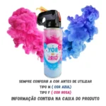 Jato Spray Extintor Chá Revelação Azul Rosa 250g Pó Colorido