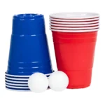 Jogo Beer Pong 12 Copos 500ml E 2 Bolinhas Cerveja Pong Cor Colorido
