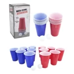 Jogo Beer Pong Cerveja Pong 12 Copos 480 Ml 2 Bolas Oficial