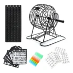 Jogo De Bingo Brinquedo Infantil Globo giratório 75 Bolas 18 Cartelas reutilizáveis Javick