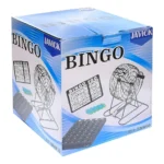 Jogo De Bingo Brinquedo Infantil Globo giratório 75 Bolas 18 Cartelas reutilizáveis Javick