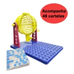 Jogo De Bingo Roleta 48 Cartelas 90 Bolinhas Brinquedos Top