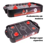 Jogo De Mesa Air Hockey Movido A Ar Madeira Shiny Toys