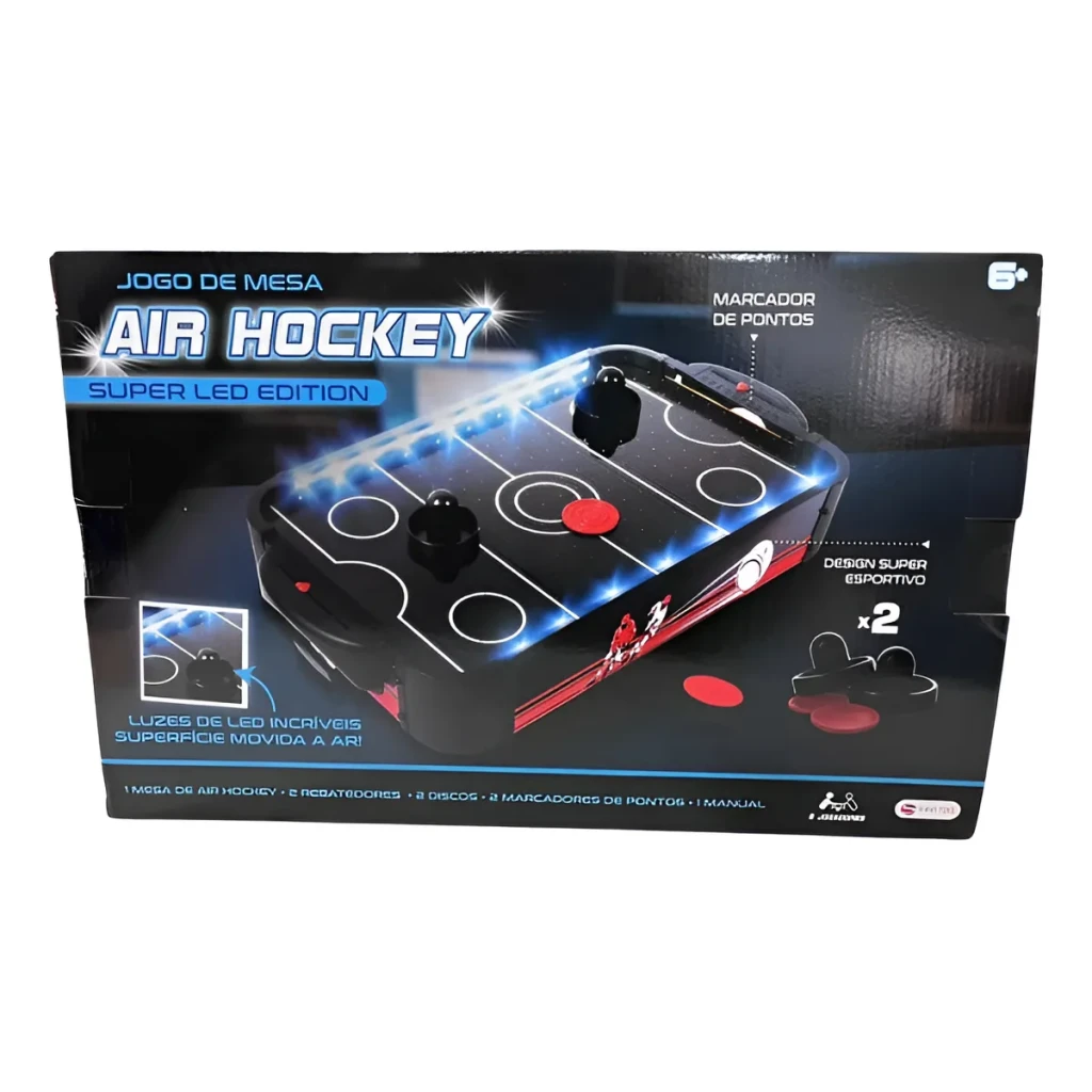 Jogo De Mesa Air Hockey Movido A Ar Madeira Shiny Toys Jogo De Mesa Air Hockey Movido A Ar Madeira Shiny Toys