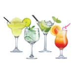Jogo de Taças de Vidro Cocktail Mixologista 4pcs, Ruvolo
