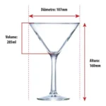 Jogo de Taças de Vidro Cocktail Mixologista 4pcs, Ruvolo