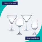 Jogo de Taças de Vidro Cocktail Mixologista 4pcs, Ruvolo
