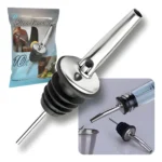 We Varejo - Kit 10 Bicos Dosador Inox Biqueira Bartender Garrafa Tequila Bebidas Dez Bicos Dosadores