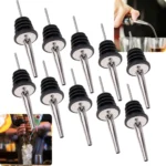 We Varejo - Kit 10 Bicos Dosador Inox Biqueira Bartender Garrafa Tequila Bebidas Dez Bicos Dosadores