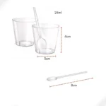 100 Copinho 25ml Acrílico Docinho Brigadeiro + Mini Colher