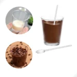 100 Copinho 25ml Acrílico Docinho Brigadeiro + Mini Colher