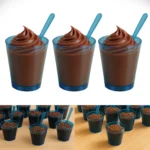 Kit 100 Copinho Azul Brigadeiro Doce 25ml + Mini Colherzinha