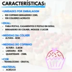 Kit 100 Copinho Potinho 25ml Brigadeiro Docinho + 100 Colher