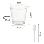 100 Copinho Docinho Brigadeiro Potinho 25ml + 100 Colheres