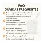 100 Copinho Docinho Brigadeiro Potinho 25ml + 100 Colheres