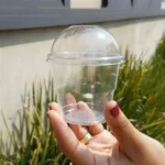 100un Kit Copo Com Tampa Bolha Sem Furo 150ml Resistente