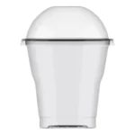 100un Kit Copo Com Tampa Bolha Sem Furo 150ml Resistente