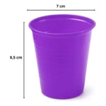Kit 100 Copo Descartável Plástico Roxo 200ml