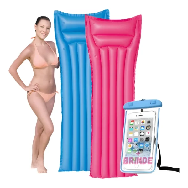 Kit 2 Boias Colchões Bronzeador Inflável Piscina Gigante