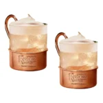 Kit 2 Caneca Moscow Mule Cobre Vidro 280ml Ketel One Origina