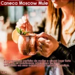 Kit 2 Caneca Barril Moscow Mule Drinks Premium Rose Cobre - Bronze
