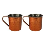 Kit 2 Caneca Moscow Mule Revestida De Cobre 350ml Para Drink