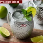 Kit 2 Copo Moscow Mule Drink Rose Gold Cobre Inox Drinks Bar