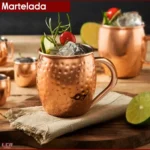 Kit 2 Copo Moscow Mule Drink Rose Gold Cobre Inox Drinks Bar