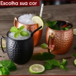 Kit 2 Copo Moscow Mule Drink Rose Gold Cobre Inox Drinks Bar