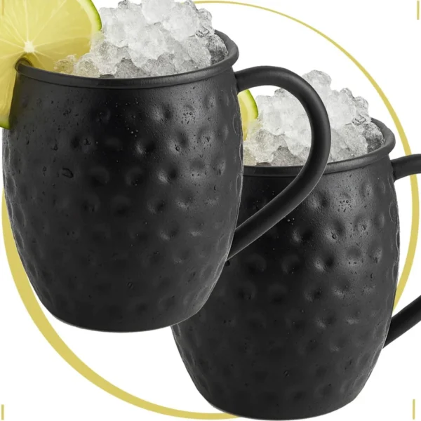 Kit 2 Copo Moscow Mule Drink Rose Gold Cobre Inox Drinks Bar