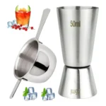 Kit 2 Dosador Bebidas Drinks Inox Dose Copo Whisky 25/50ml