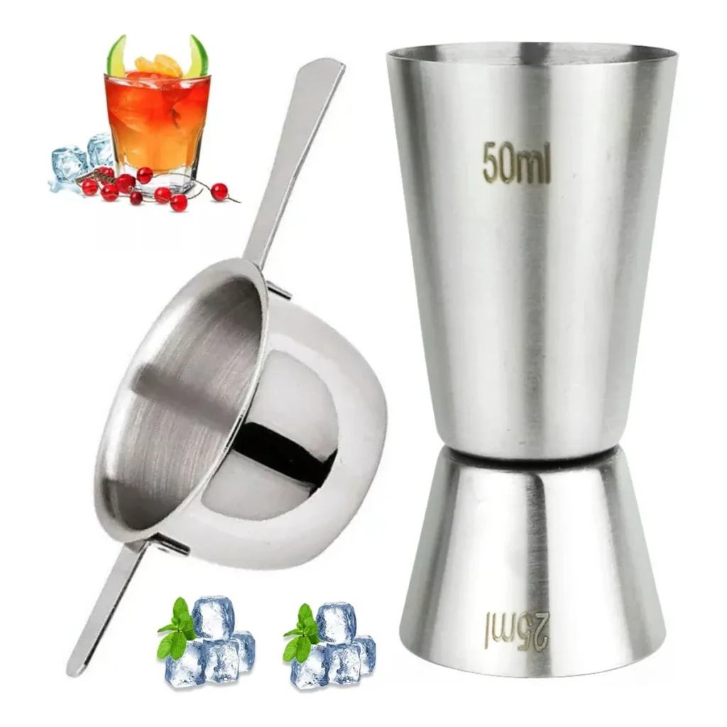 Kit 2 Dosador Bebidas Drinks Inox Dose Copo Whisky 25/50ml Kit 2 Dosador Bebidas Drinks Inox Dose Copo Whisky 25/50ml