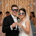 Kit 2 Óculos Noivo Noiva Retro Festa Casamento Casei Uv400