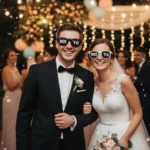 Kit 2 Óculos Noivo Noiva Retro Festa Casamento Casei Uv400